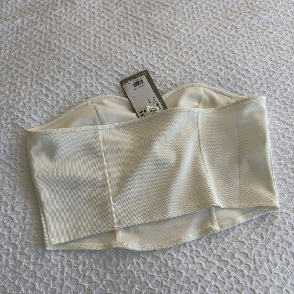 H&M Cream Strapless Tank Top